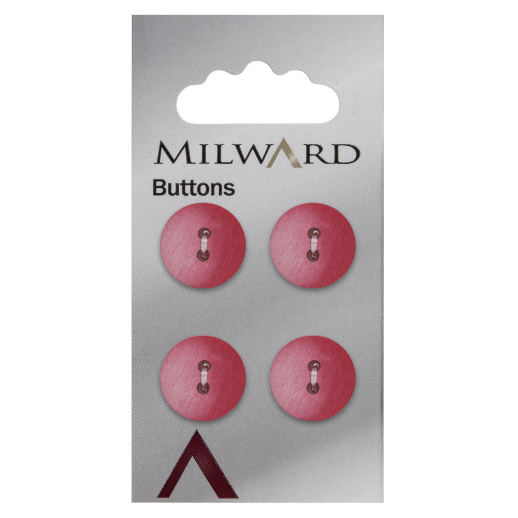 Knapper, pink, to huller, 15 mm (00384) - Balsløw