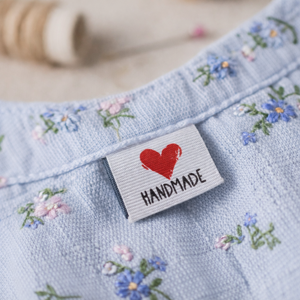 Vævet tag, Handmade, midtfoldet