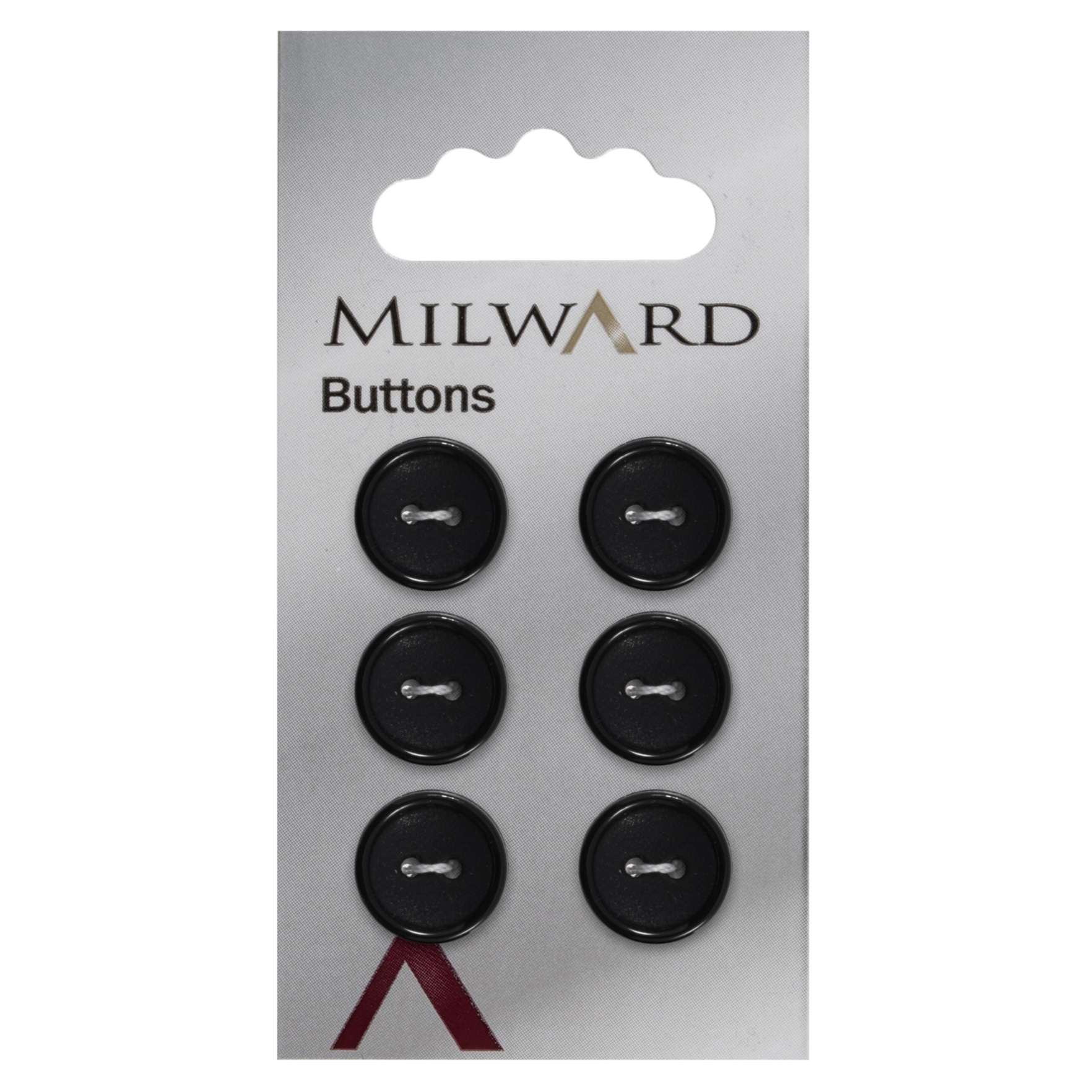 Knapper, sort, glitter, 13 mm (01035) - Balsløw