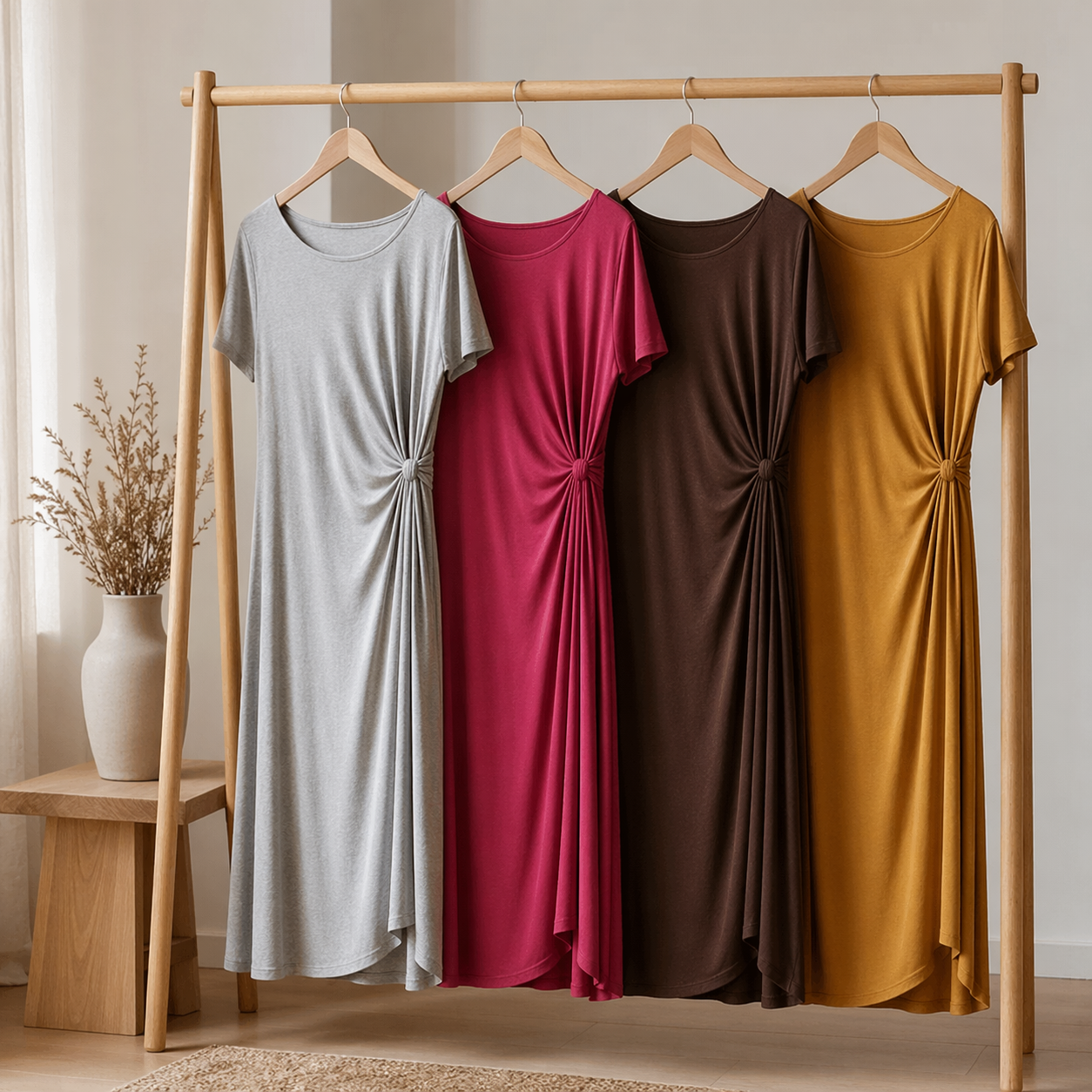 Viscose jersey,  ensfarvet, metervare, pink