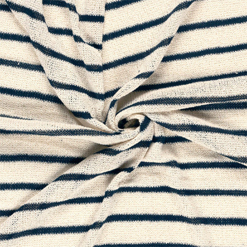 Strik metervare med striber, navy 