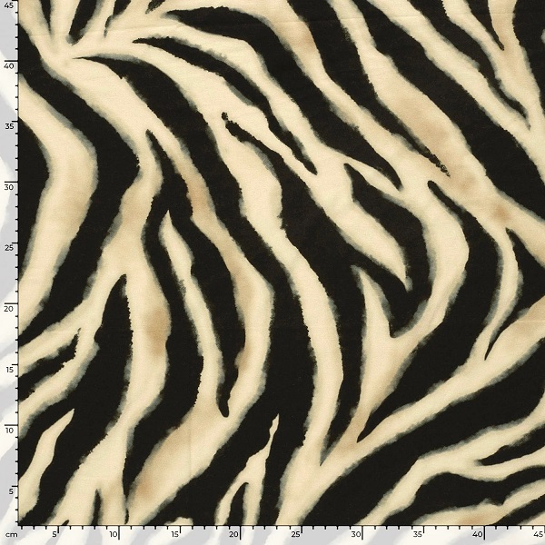 Viscose jersey med zebraprint