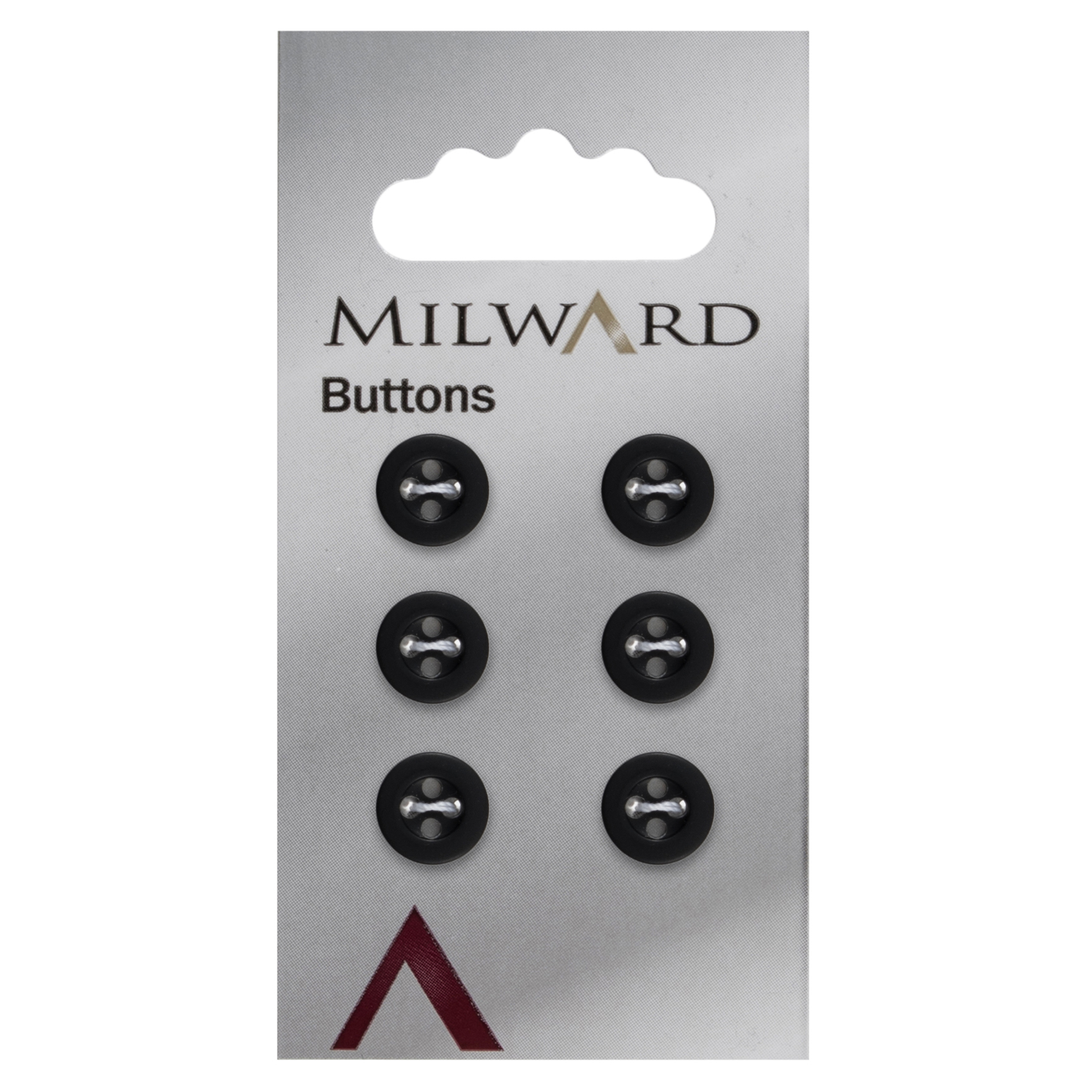 Knapper, sort, mat, 10 mm (00205A) - Balsløw