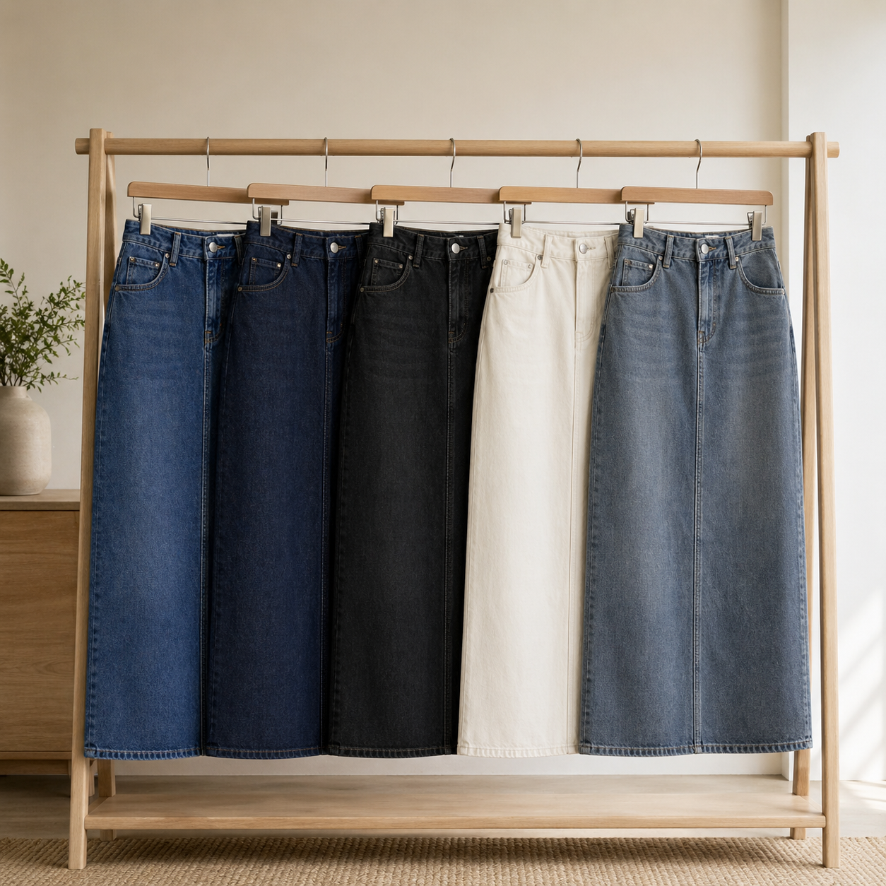 Denim metervare 1450 mm