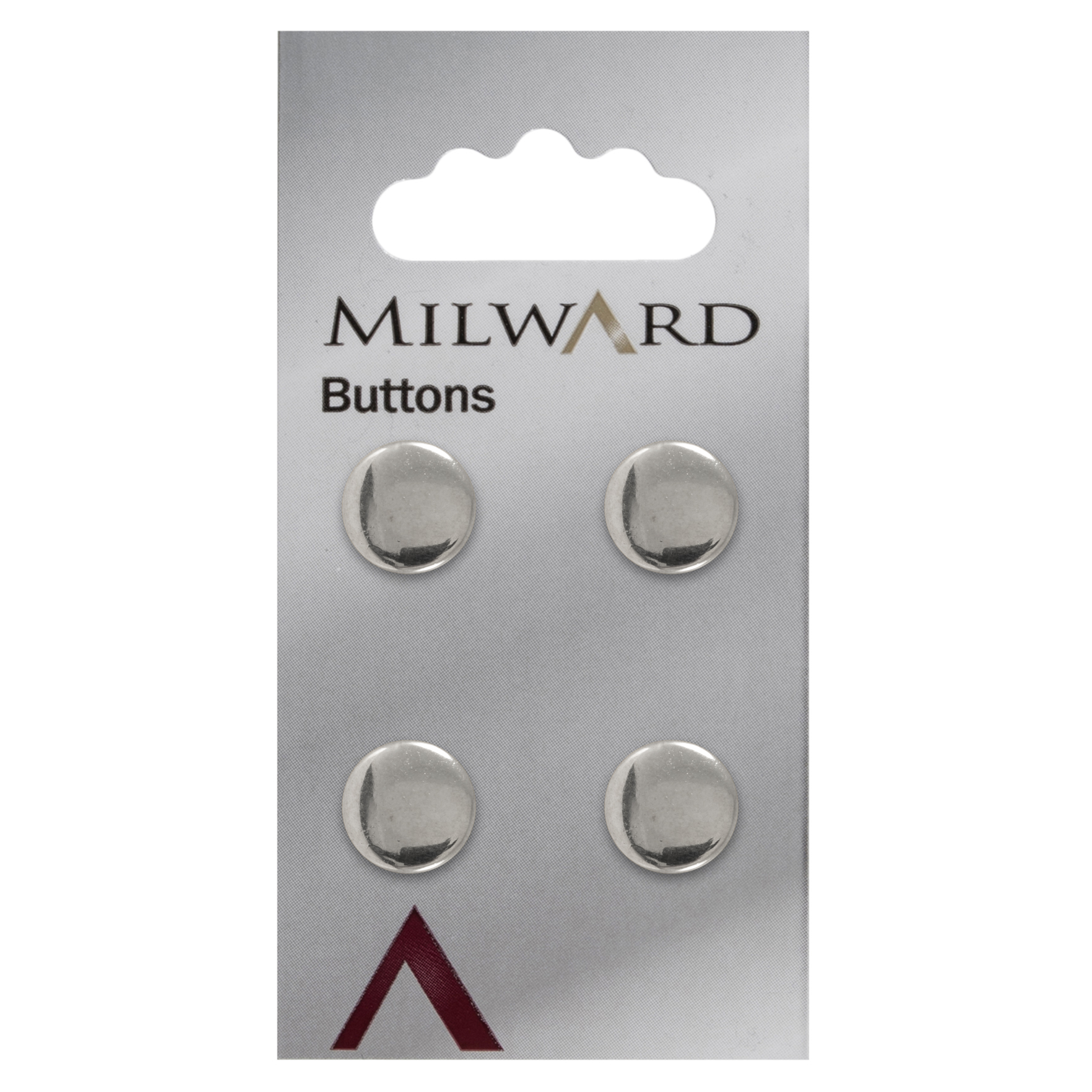 Knapper, hvid, blank, 12 mm (00271)