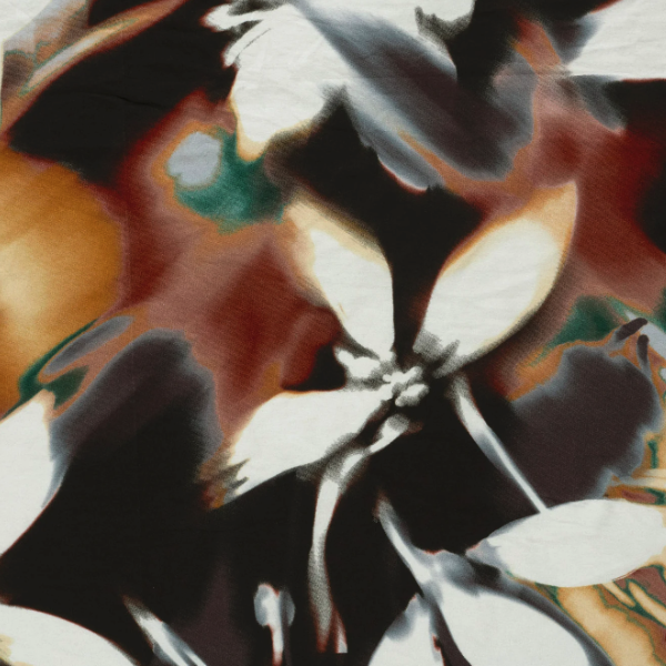 Viscose jersey med abstrakte blomster