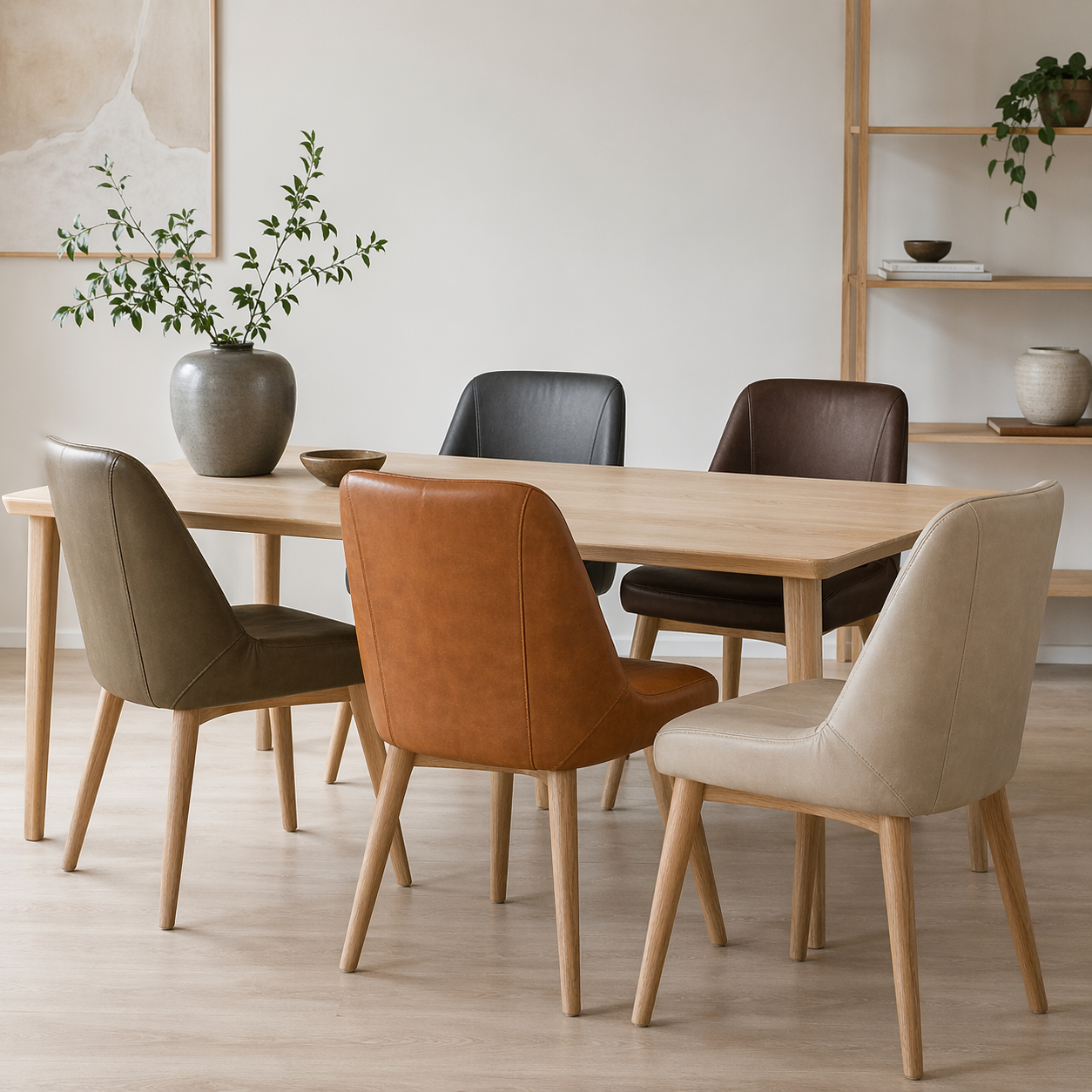 Møbelstof, imit. læder, sand