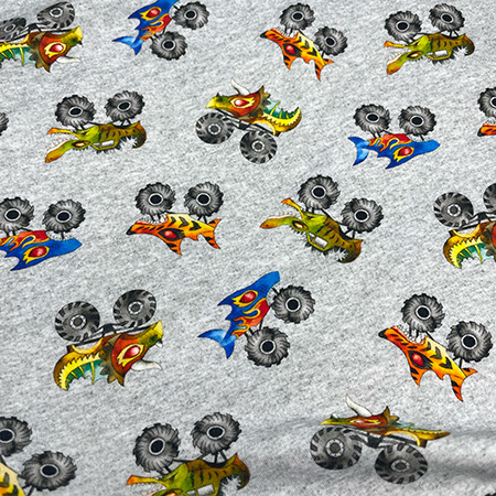 French Terry med monstertrucks