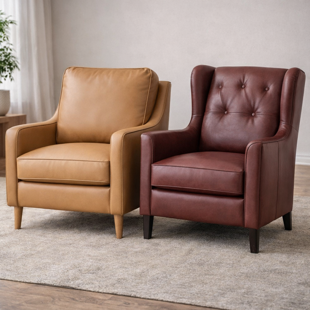 Læder stof, metervare, imiteret, beige