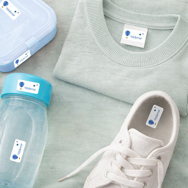 Navnelapper (etiketter), design selv, ark á 30 stk.