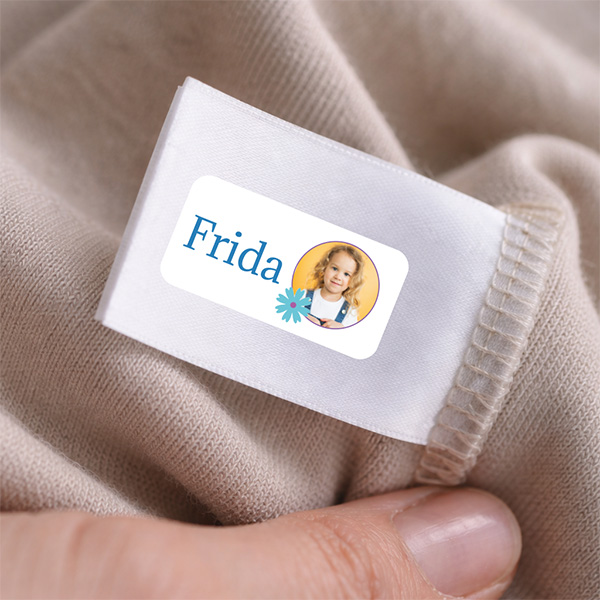 Navnelapper (etiketter), design selv, ark á 30 stk.