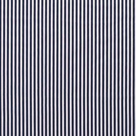 Poplin striber, metervare 1400 mm, navy - Balsløw