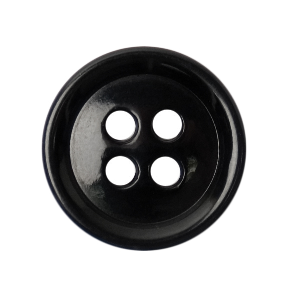 Knapper, sort, fire huller,14 mm (00549)
