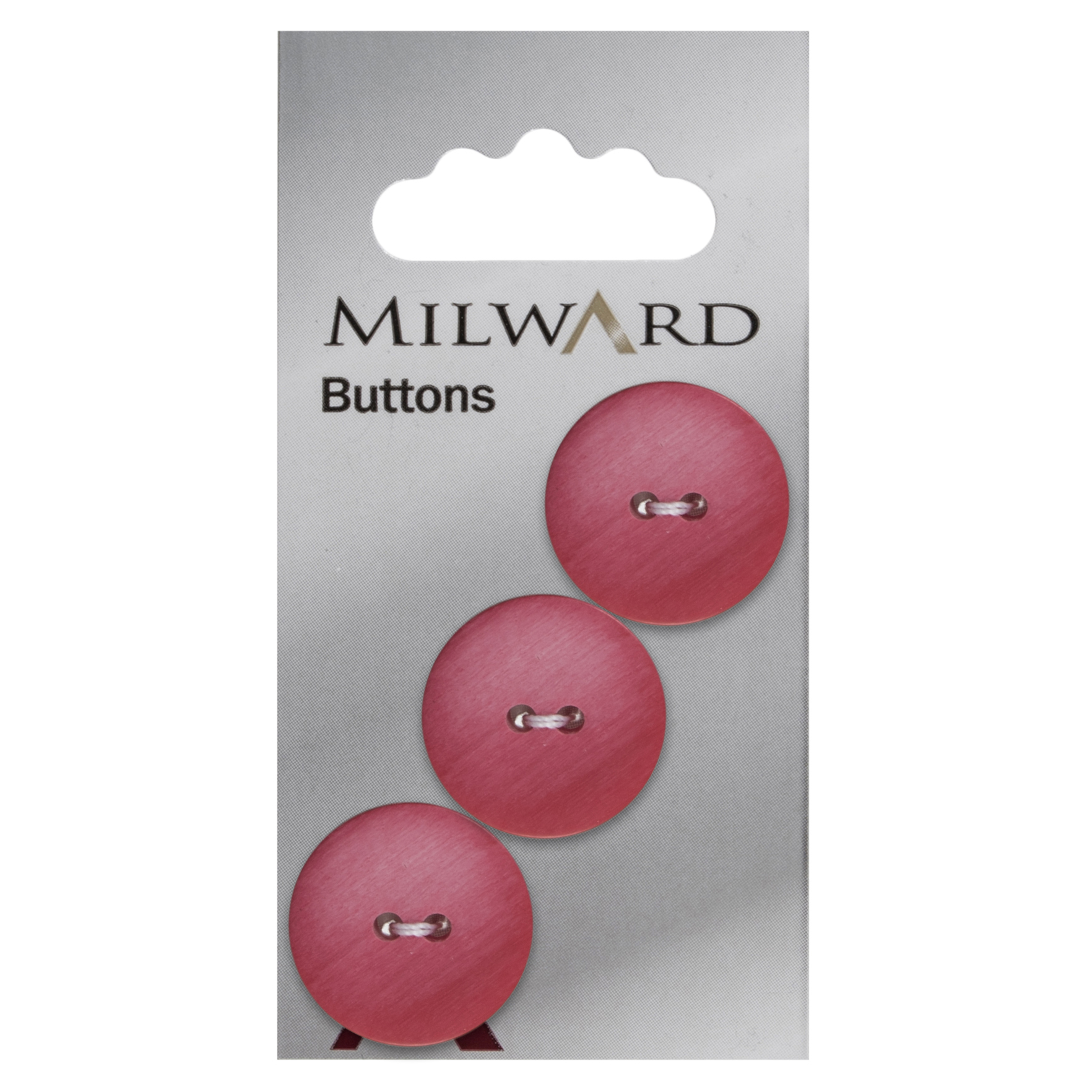 Knapper, pink, to huller, 15 mm (00385)