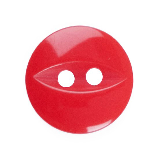 Knapper, rød, blank, 13 mm (00100) - Balsløw