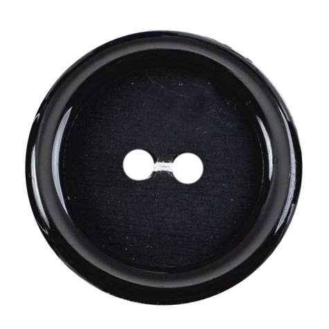 Knapper, sort, 2 huller, 27 mm (00470) - Balsløw
