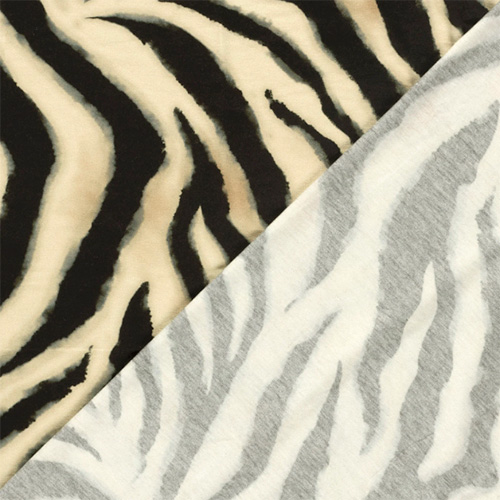 Viscose jersey med zebraprint