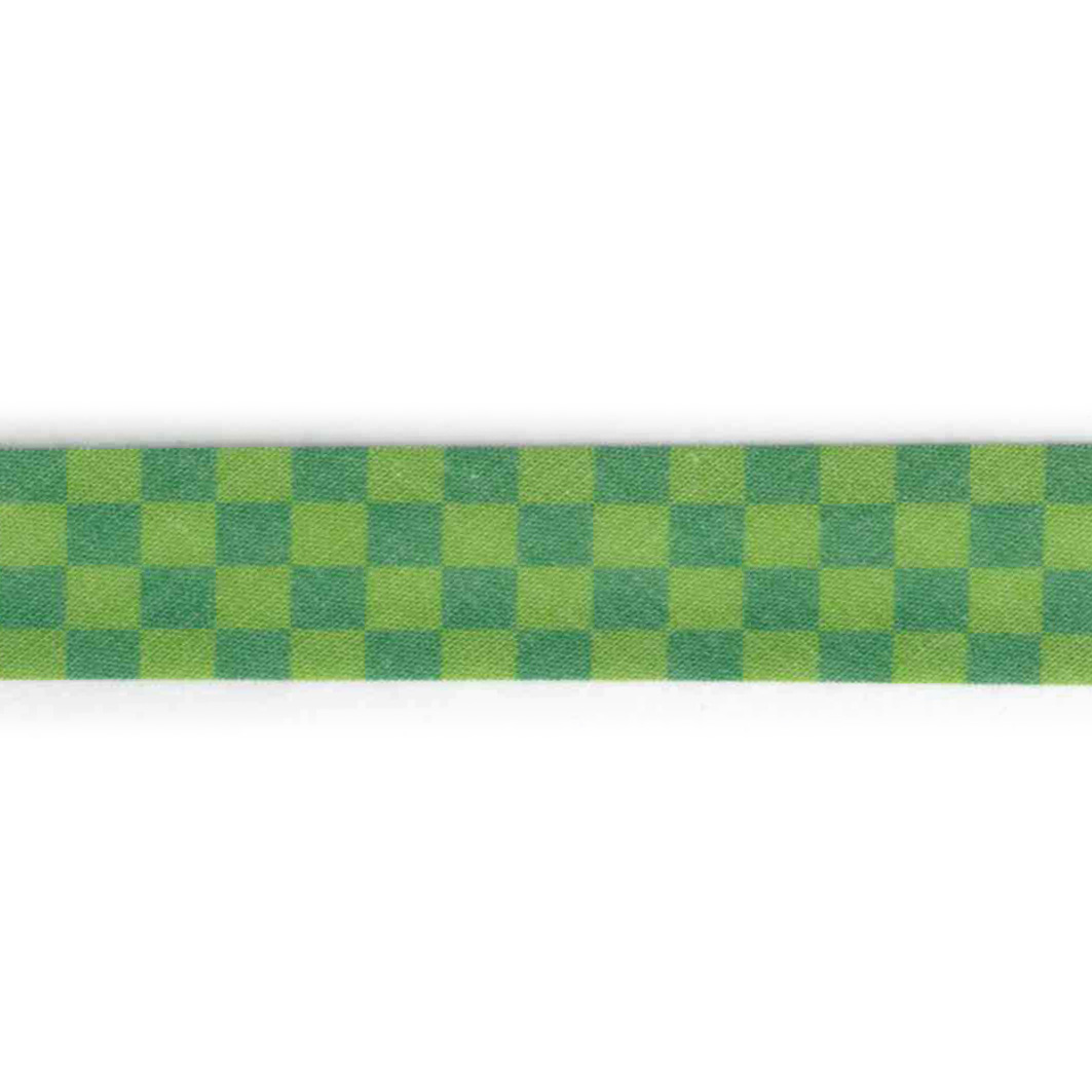 Skråbånd med ternet print, grøn - Balsløw
