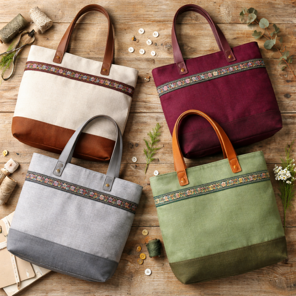 Jacquard bånd, brun