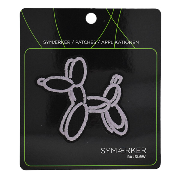 Strygemærke m/Ballon hund, 62x57 mm - Balsløw