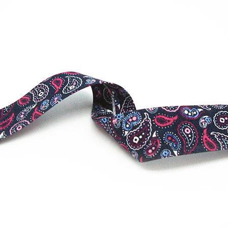 Poplin paisley, skråbånd - Balsløw