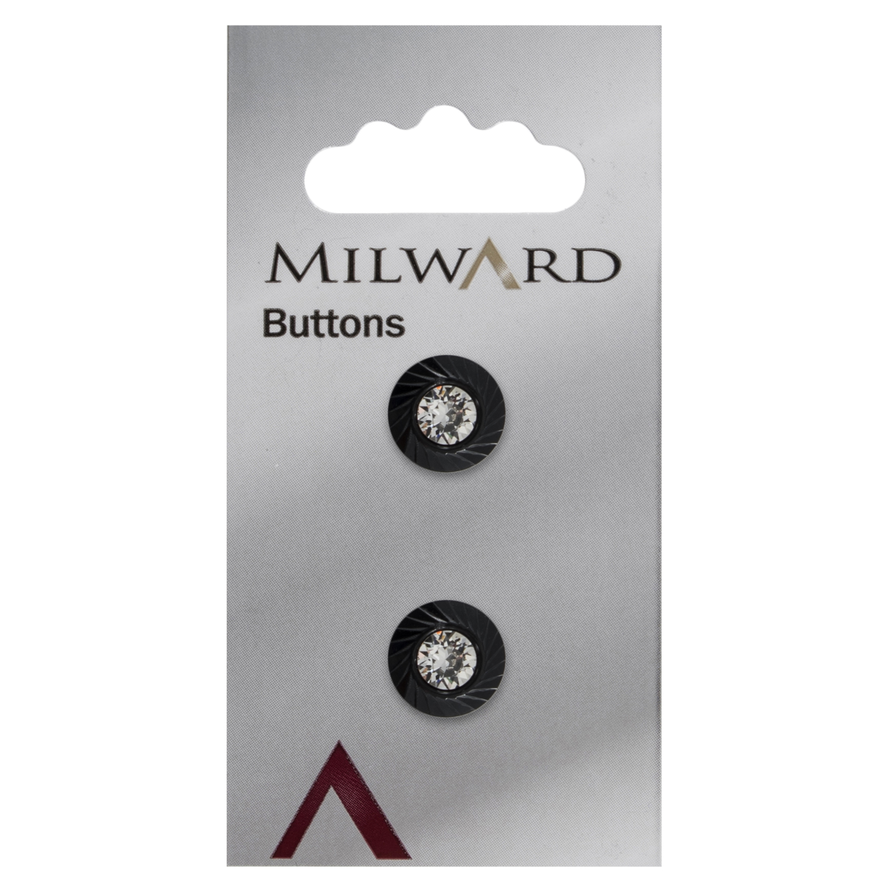 Knapper, sort, diamant, 12 mm (01044) - Balsløw
