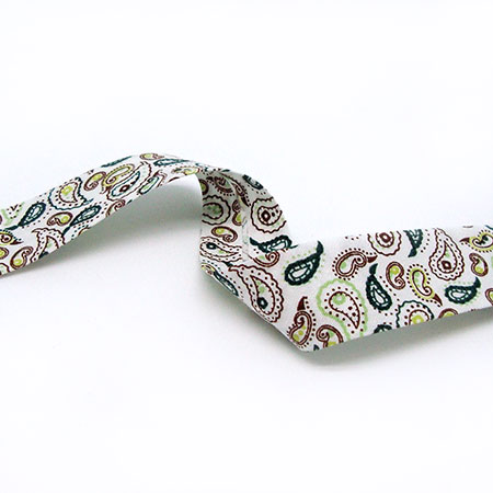 Poplin paisley, skråbånd - Balsløw