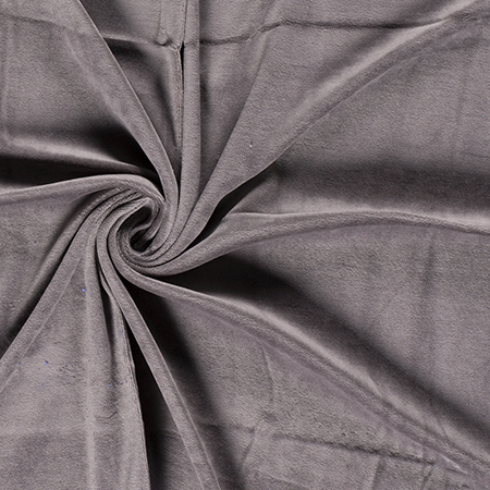 Velour, ensfarvet 1500 mm, grå - Balsløw