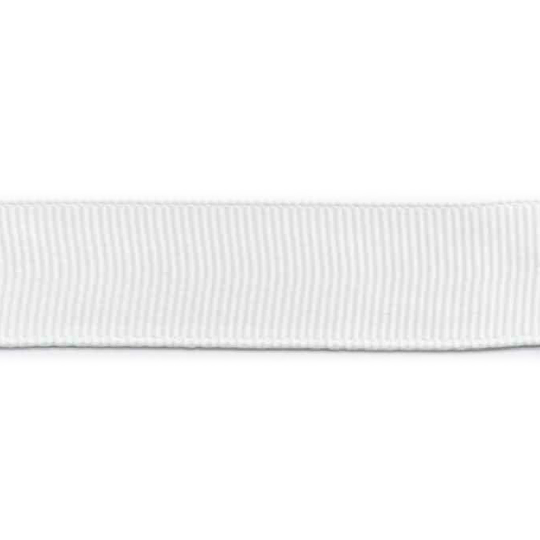 Grosgrain bånd, 25mm, hvid - Balsløw