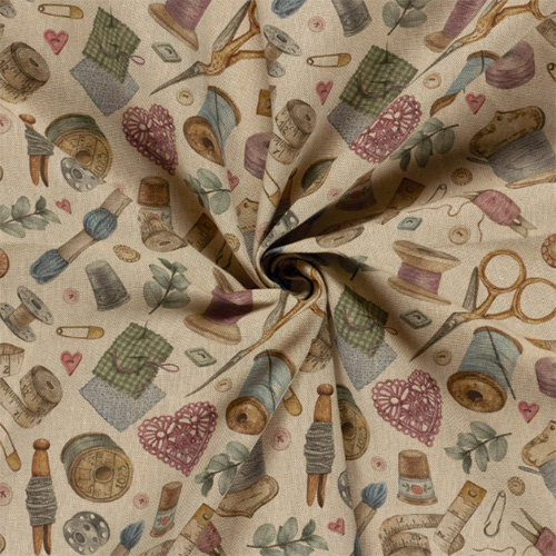 Canvas med sytilbehør