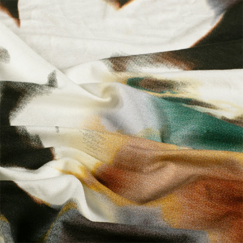 Viscose jersey med abstrakte blomster