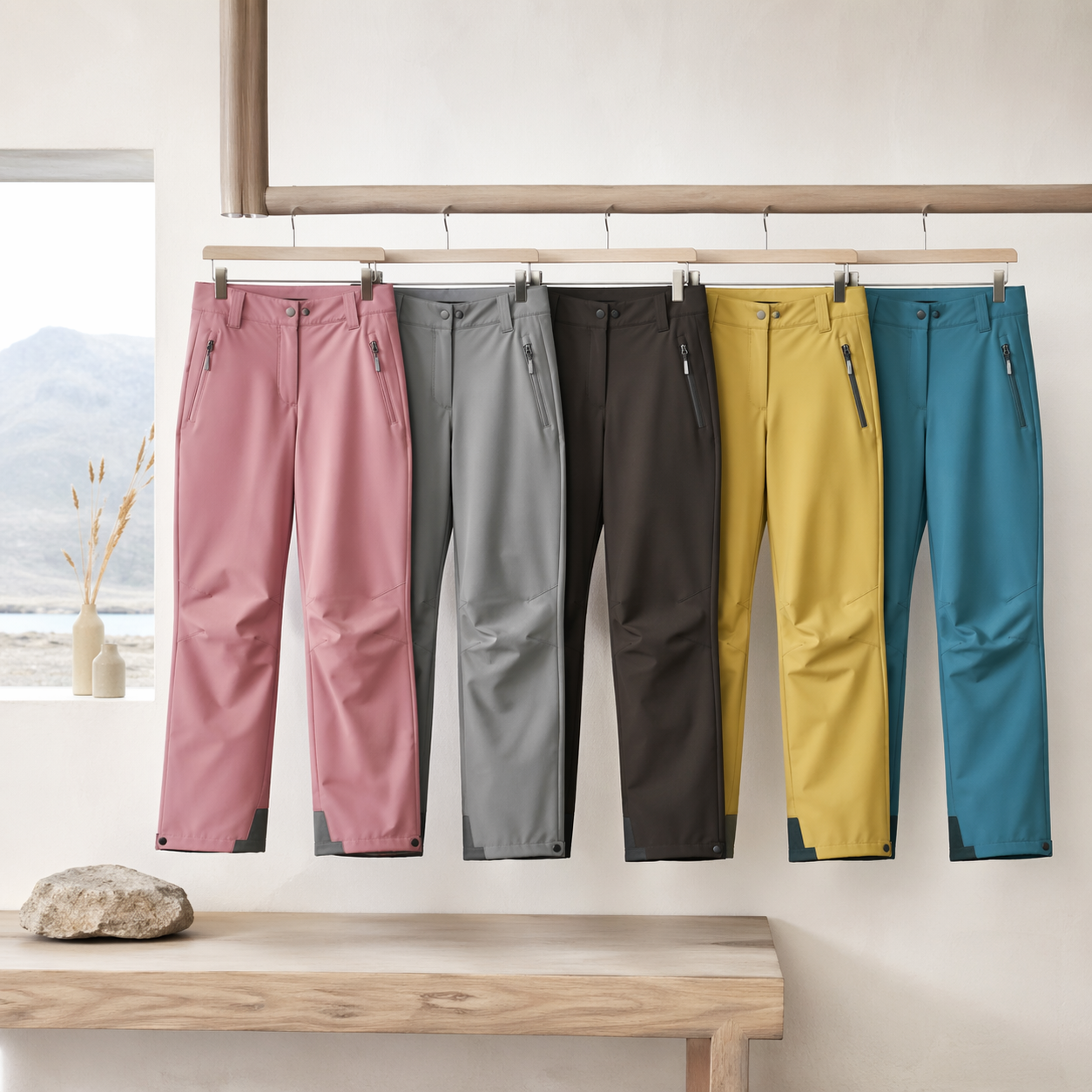 Softshell ensfarvet, metervare, pink