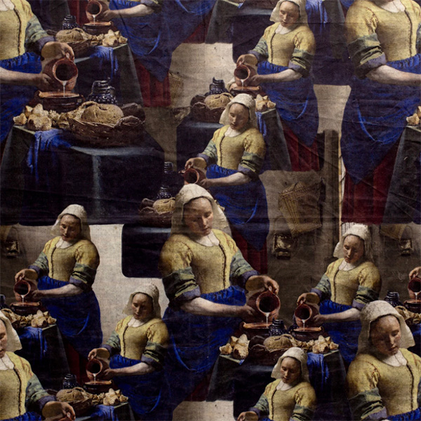 Velour med maleri tryk