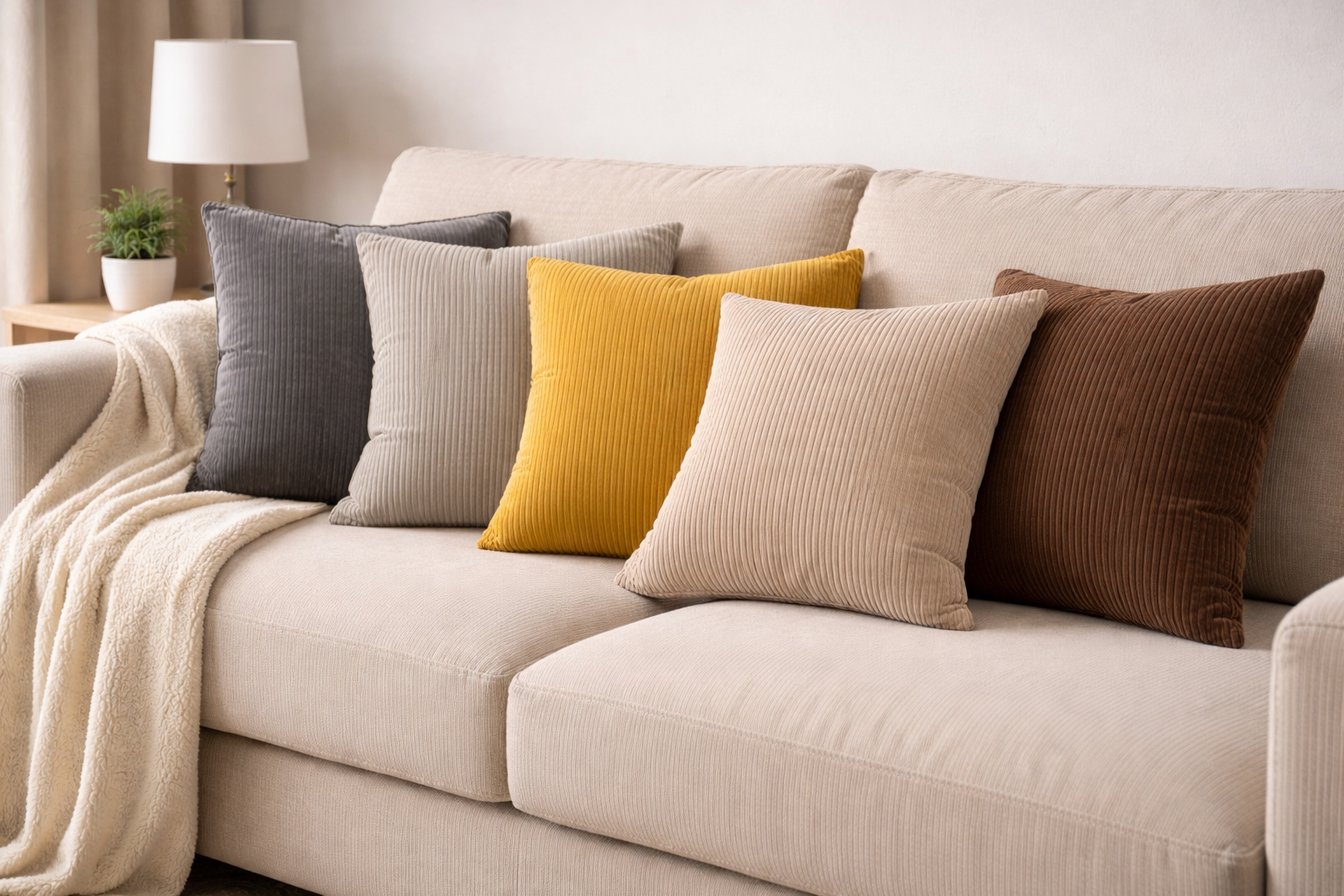 Møbelstof, fløjl, grå