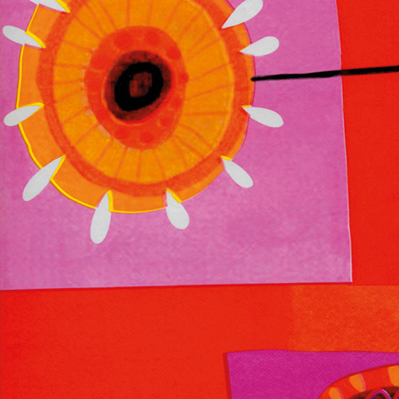 Voksdug med farverigt mønster