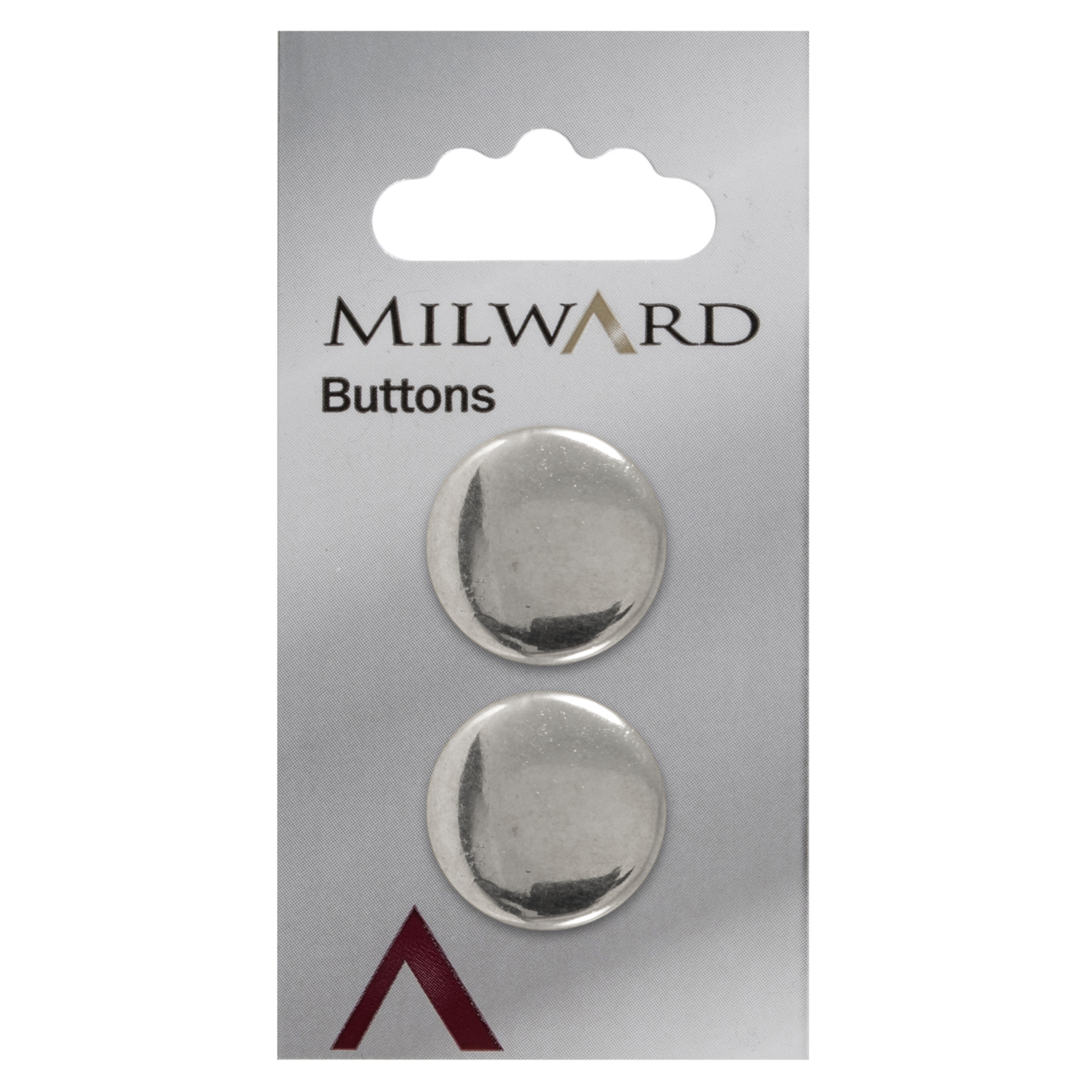 Knapper, hvid, blank, 22 mm (00273)