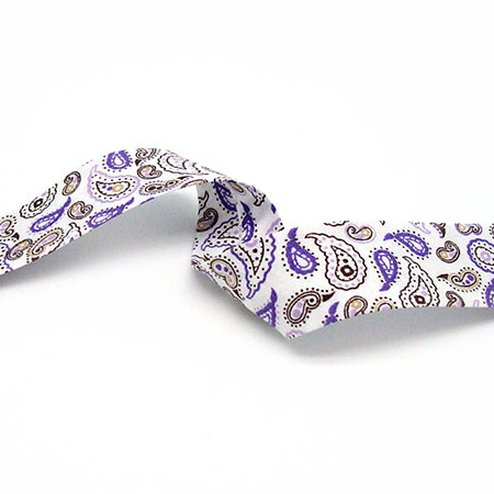 Poplin paisley, skråbånd - Balsløw