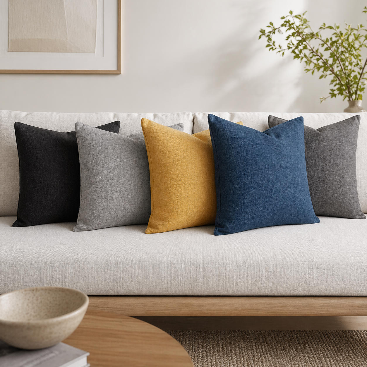 Møbelstof, canvas, blå